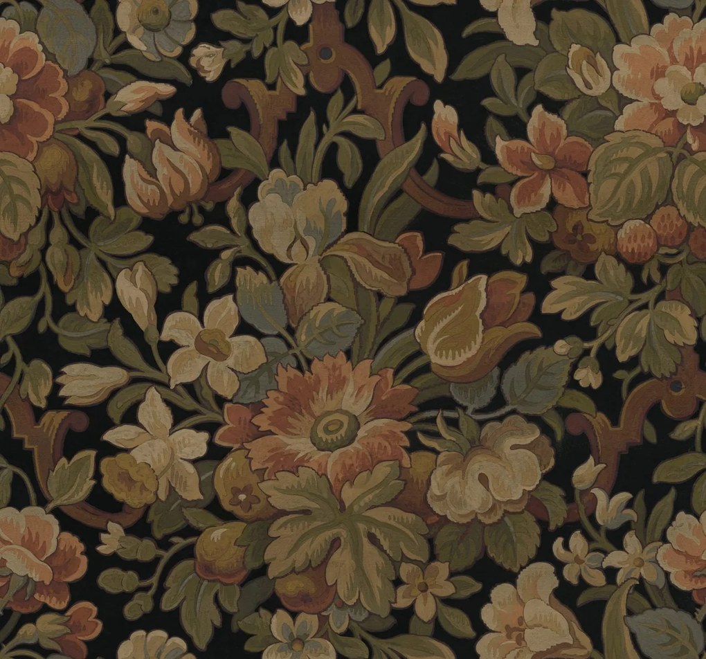 Fototapet, Vintage Flora, Ebony, Rebel Walls