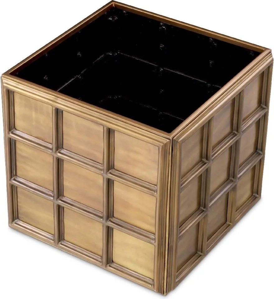 Ghiveci, Vas decorativ din otel inoxidabil Grid S alama vintage