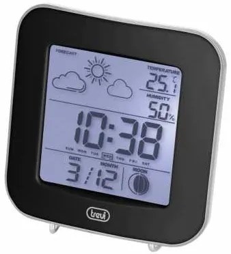 Statie meteo cu ceas ME3106, negru, Trevi