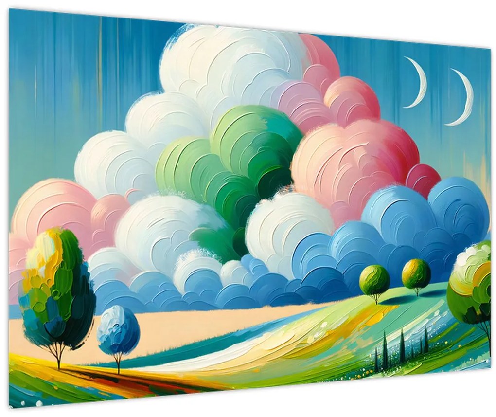 Tablou - Peisaj cu nor (90x60 cm)