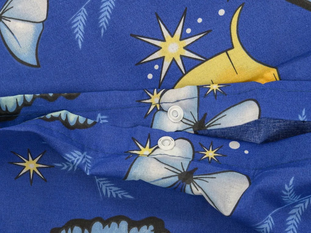 Lenjerie de pat din bumbac BLUE BUTTERFLY albastru inchis Dimensiune lenjerie de pat: 70 x 90 cm | 140 x 200 cm