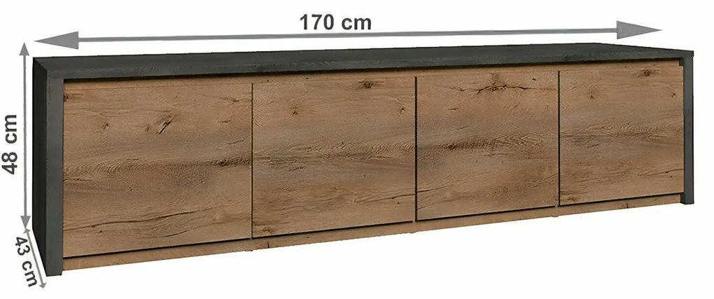 Dulap MONTANA K4D, gri