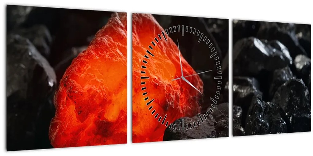 Tablou - Mineral strălucitor (cu ceas) (90x30 cm)