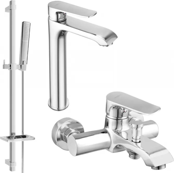 Mexen Pecos DQ72 set pentru cadă, crom - 72713DQ72-00