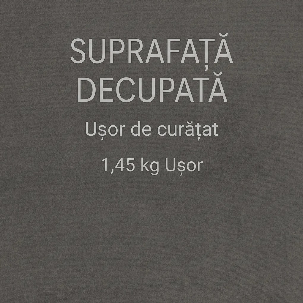 HOMCOM Puf rotund, Taburet tapitat cu spatiu de depozitare, Gri | Aosom Romania