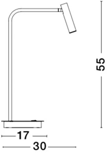 Veioza LED cu spot directionabil design minimalist Sicily NVL-7140182
