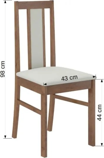 Scaun tapitat, din lemn K75, ADRK Furniture (Culoare: Stejar Auriu Craft)