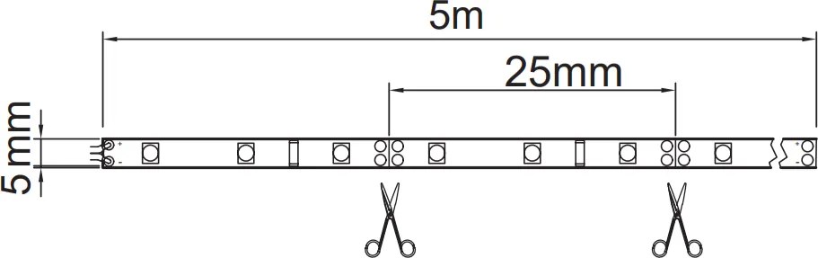 Bandă LED Flash GTV pentru mobilier, lumină neutră, 120 LED m, 750 lm m, 10 W m, 12V, IP20, 5 m Alb neutru, 10 W/m, 12 V, LED Flash, 750 lm/m, 5 mm