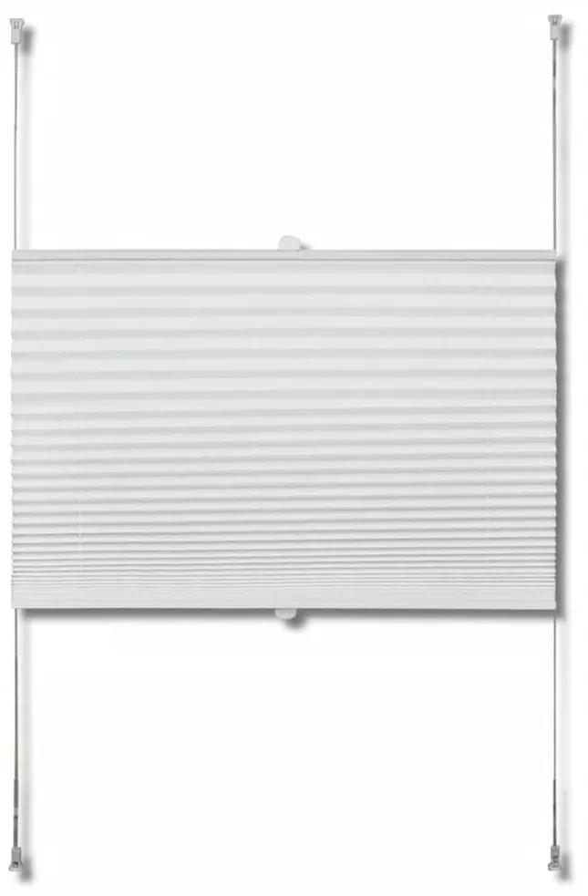 Jaluzea plisse, alb, 60x100 cm, pliuri Alb, 60 x 100 cm