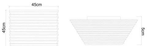 Globo 67347D2 - Plafonieră LED HAYDEN LED/30W/230V 3000K 45x45 cm