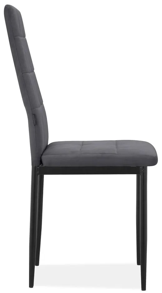 Scaune de dining gri-antracit 2 buc. din catifea Becca – Støraa