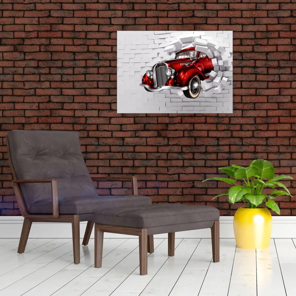 Tablou - Mașină roșie (70x50 cm)