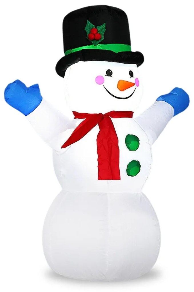 Monzana Om de zăpadă gonflabil cu iluminare, 120cm, alb