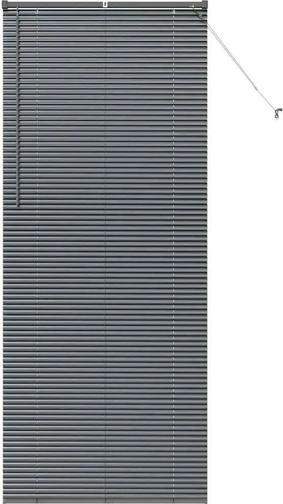 vidaXL Jaluzele venetiene Manual Gri închis 220 x 85 cm Aluminiu