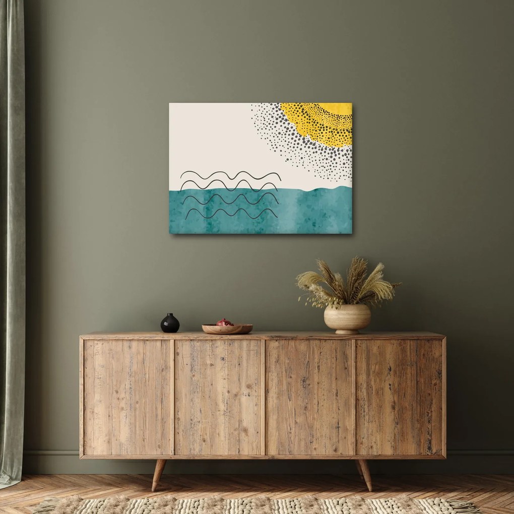 Tablou - pictură abstractă de plajă N⁰1 (70x50 cm)