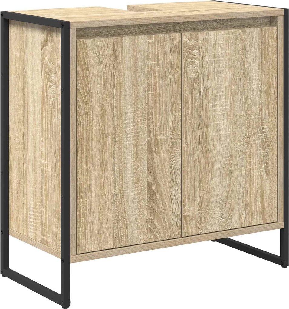 vidaXL Dulap de Baie cu ușă Sonoma 60 x 30 x 60 cm Lemn compozit