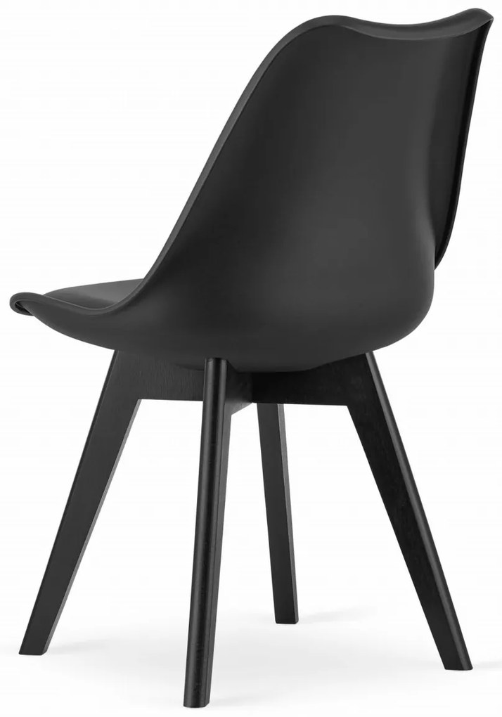PROMOTIE Scaun negru BALI MARK cu picioare negre II. calitate