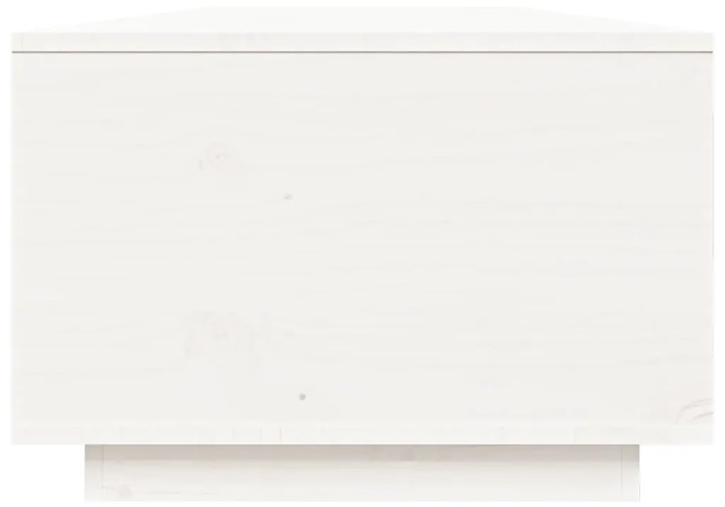 Masuta de cafea, alb, 80x50x35,5 cm, lemn masiv de pin 1, Alb