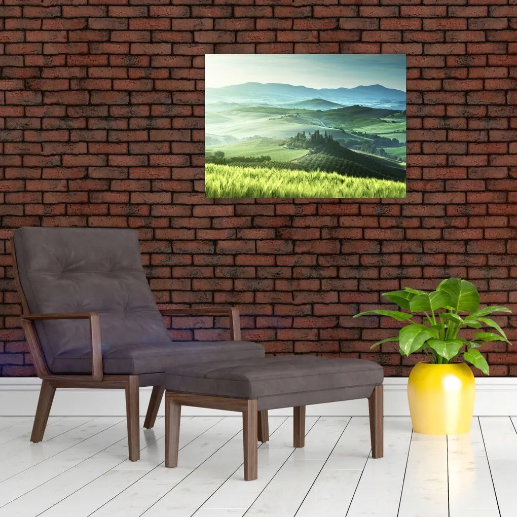 Tablou pe sticlă - Toscana, Italia (70x50 cm)