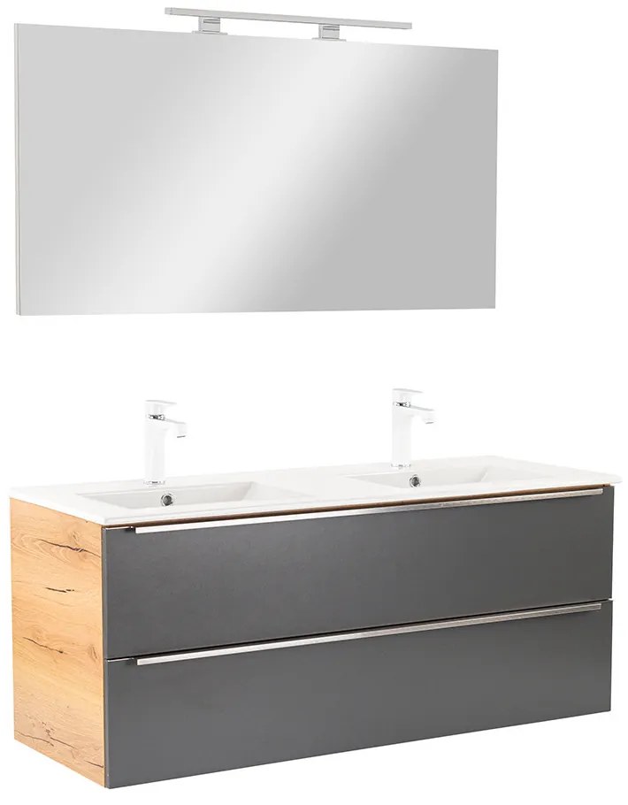 Mobilier complet de baie Vario Trim 120 stejar-antracit