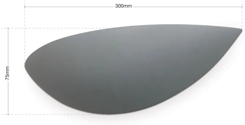 Aplica LED din ceramica GYPSUM gri