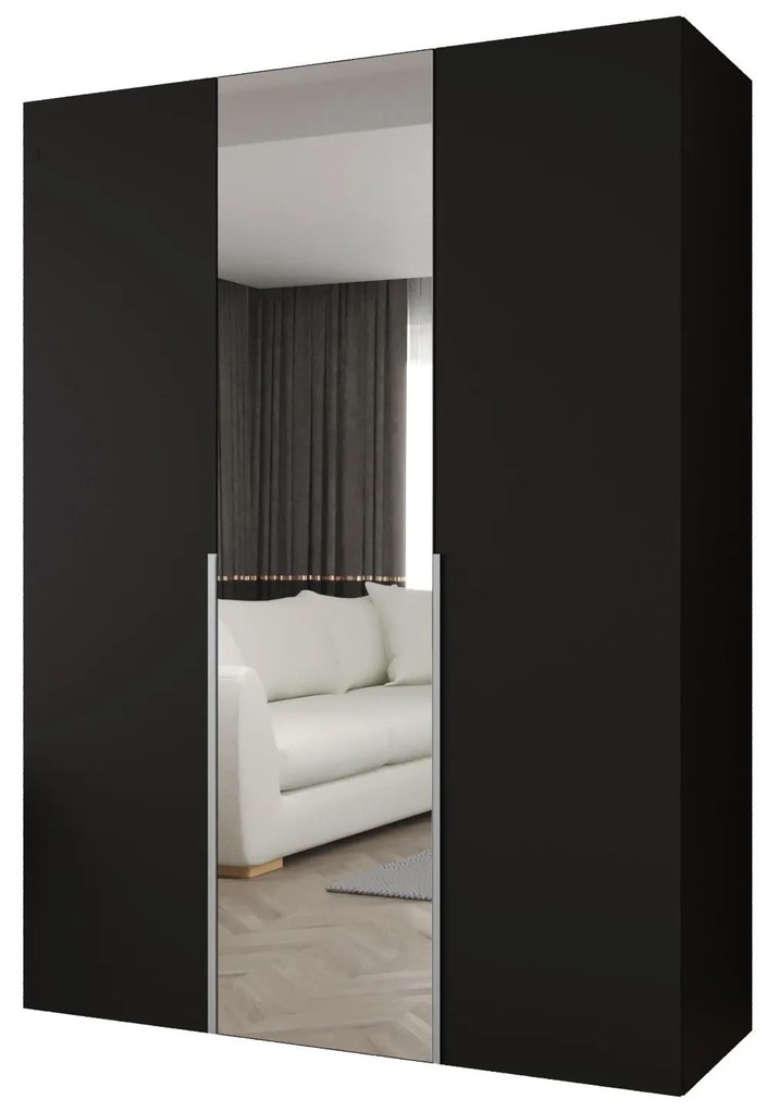 Dulap de haine 150 cm Alice 2 (Negru + Cașmir). 1126163