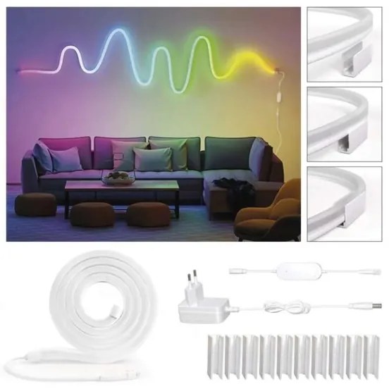 Bandă RGBIC LED dimabilă GoSmart LED/24W/230V 3 m Wi-Fi Tuya