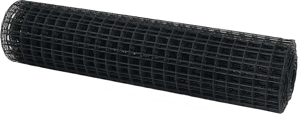 vidaXL Gard Euro Gri 1 x 10 m Fier acoperit cu PVC