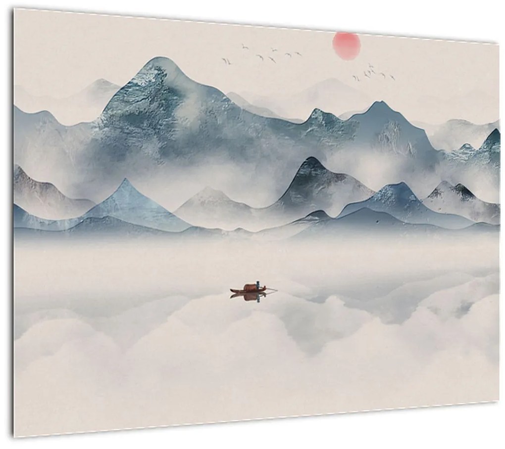 Tablou - Valea munților albaștri (70x50 cm)