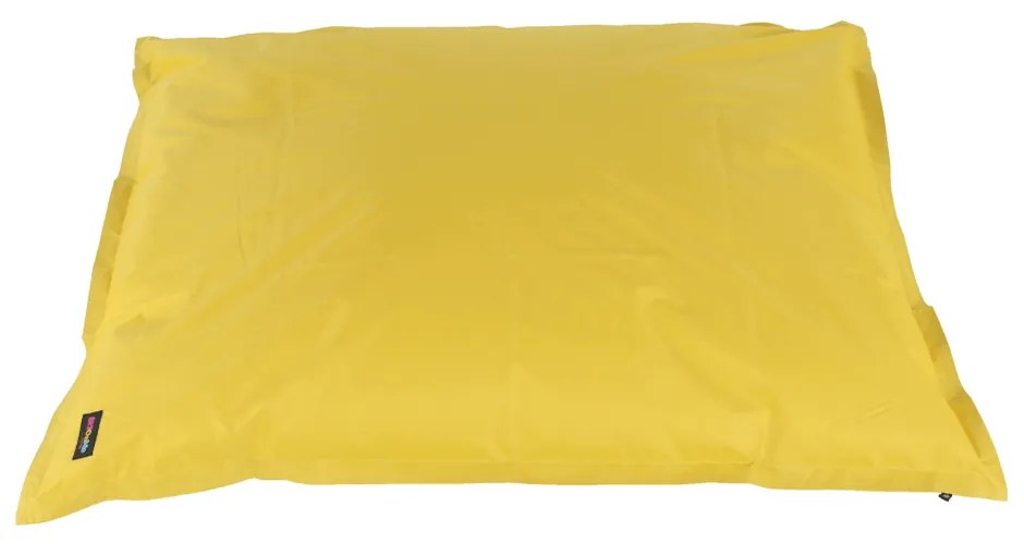 Fotoliu tip sac, material textil galben, GETAF