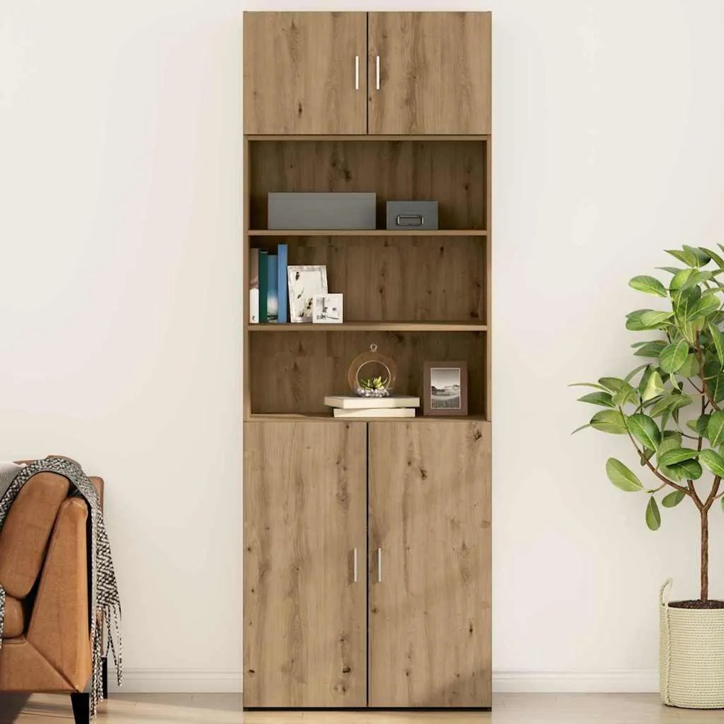 vidaXL Dulap de perete Pe perete cu ușă stejar artizanal 80 x 42.5 x 40 cm