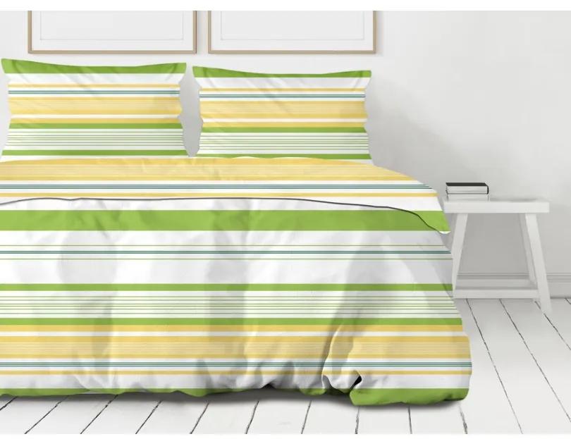 Lenjerie de pat premium din bumbac de culoare verde Rozmer: 140x200 cm | 1 x 70x80 cm