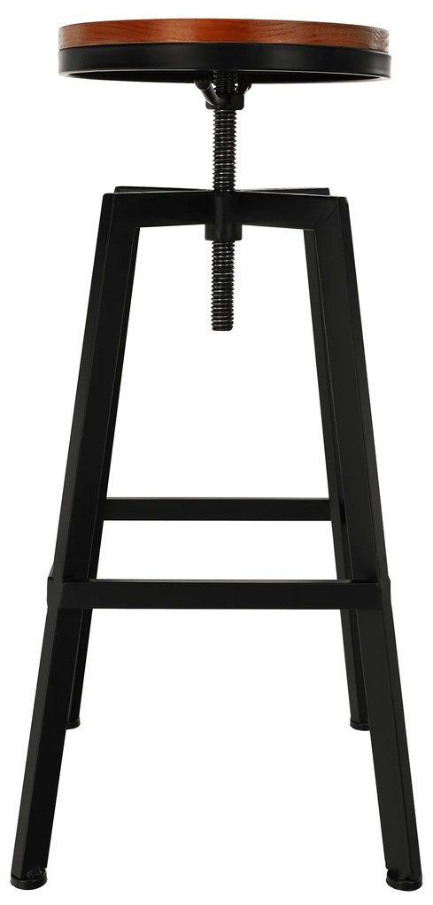 Scaun de bar, negru/ stejar, DINEA