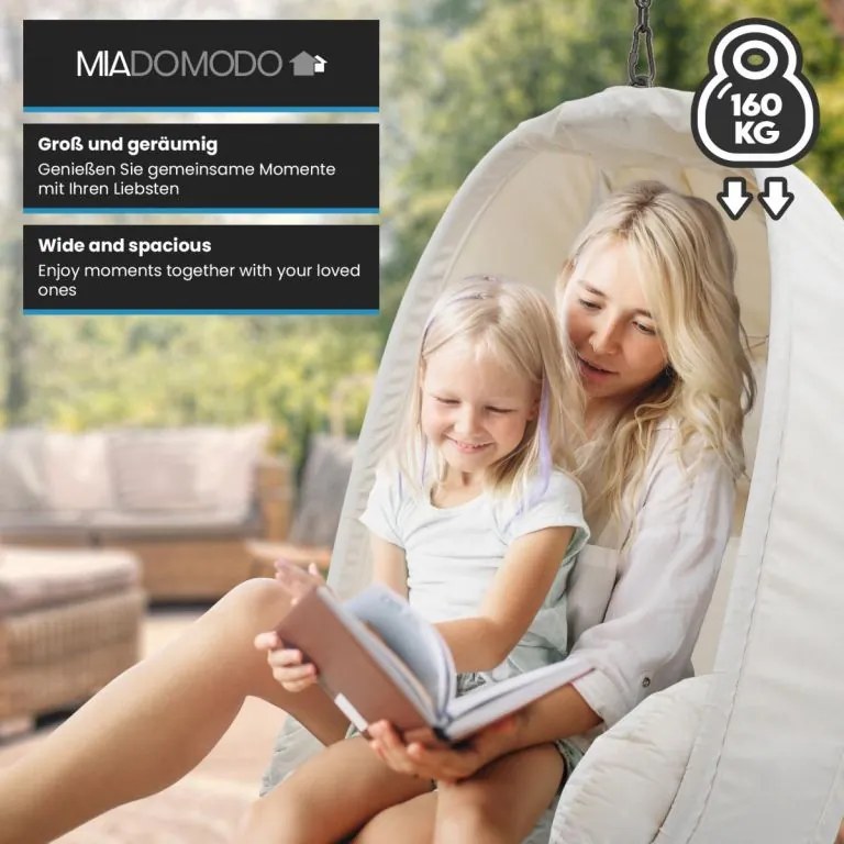 Scaunul suspendat MIADOMODO, de culoare bej