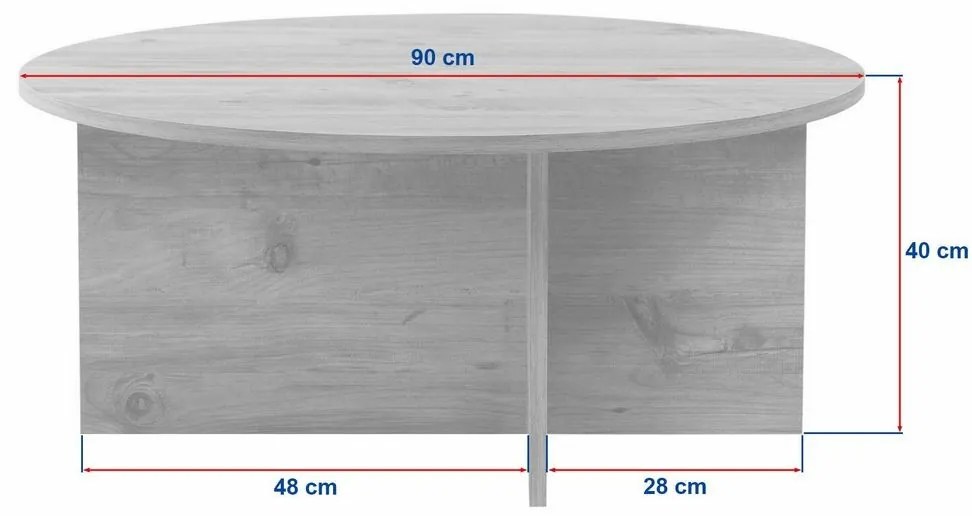 Măsuță de conferință Soleil Sapphire Oak