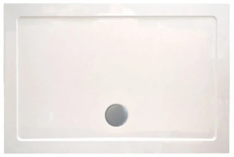 Tavă de duș Enzo SMC asimetrică joasă, dimensiune 120x80x4 cm