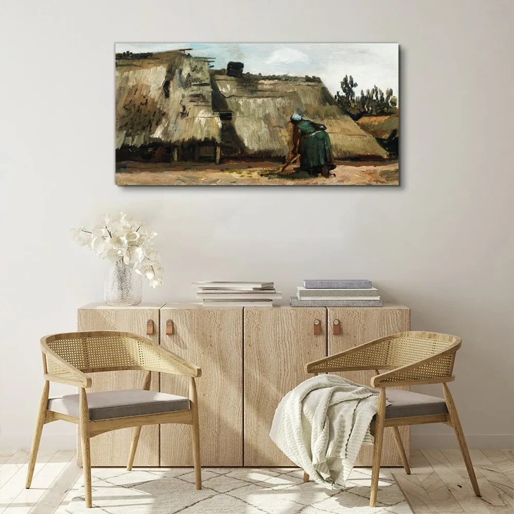Tablou canvas Desen case de sat
