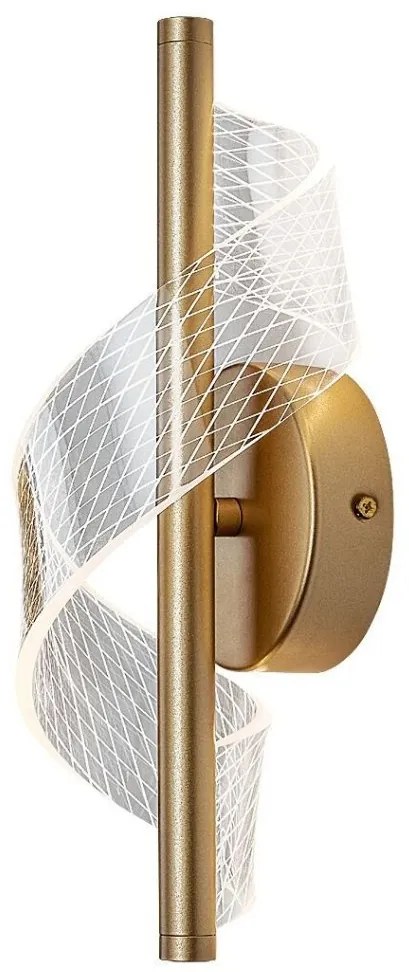 Aplica de perete LED din metal auriu Zofrael
