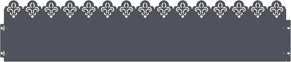 vidaXL Borduri pentru gazon 10 pcs Antracit 103 x 0,05 x 22 cm Oțel