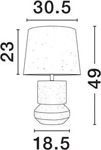 Veioza/Lampa de masa design decorativ, IZUMI, H 48cm