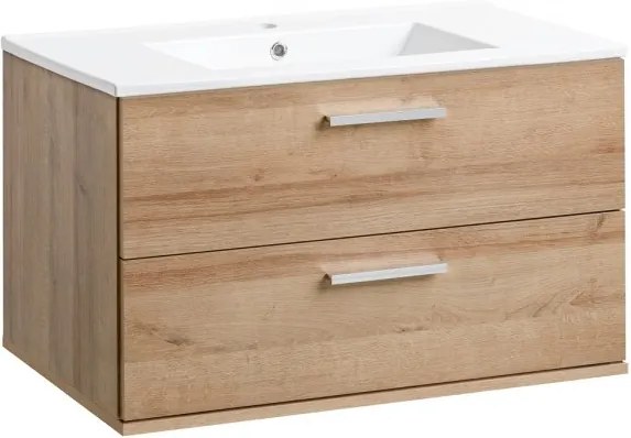 Set masca si lavoar, 80 cm, Remik Oak