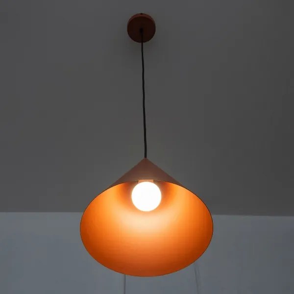 Pendul pe cablu ETNA II 1xE27/15W/230V Ø 25 cm portocaliu