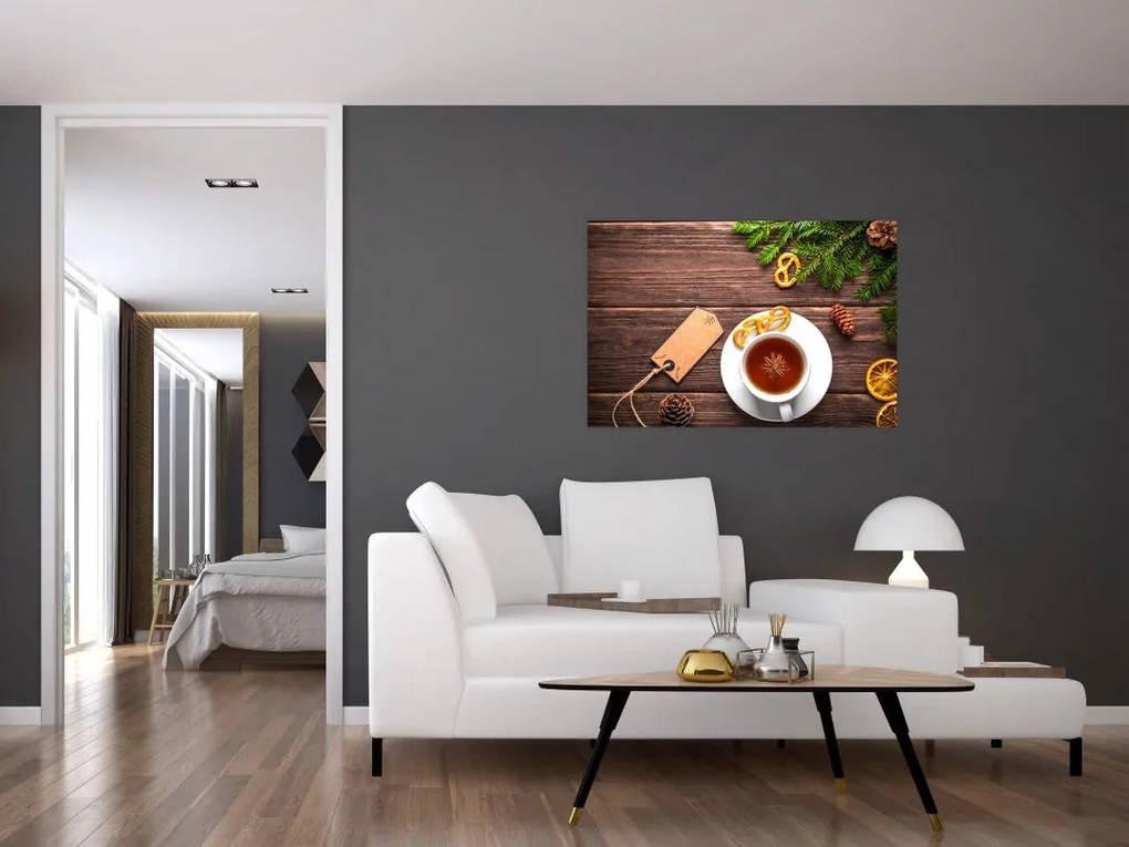 Tablou - ceașca cu decorații (90x60 cm)