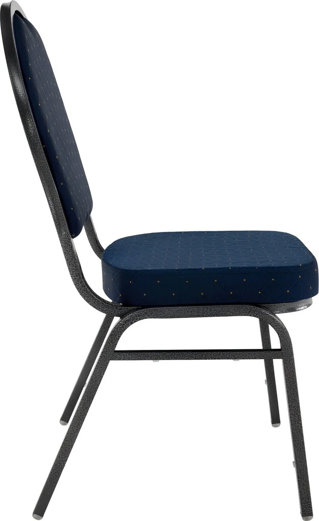 Scaun, stivuibil, material albastru / cadru gri, JEFF 3 NEW