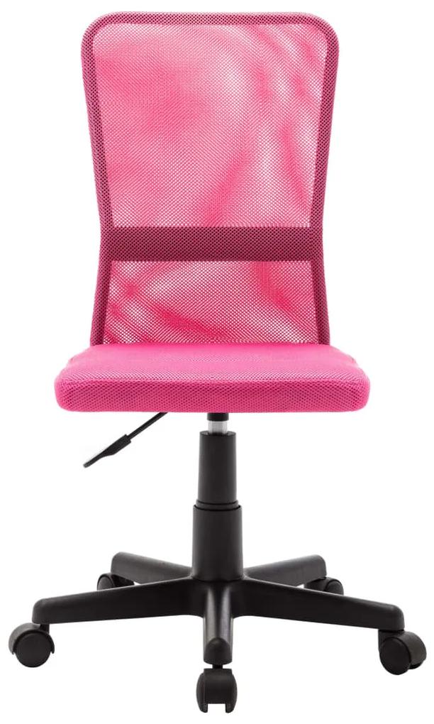289513 vidaXL Scaun de birou, roz, 44 x 52 x 100 cm, plasă textilă