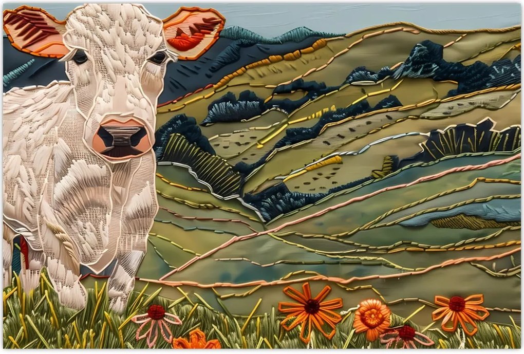 Tablou - Imitație de motiv tricotat (90x60 cm)