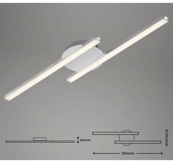 Lustră LED aplicată GO 2xLED/6W/230V Briloner 3257-029