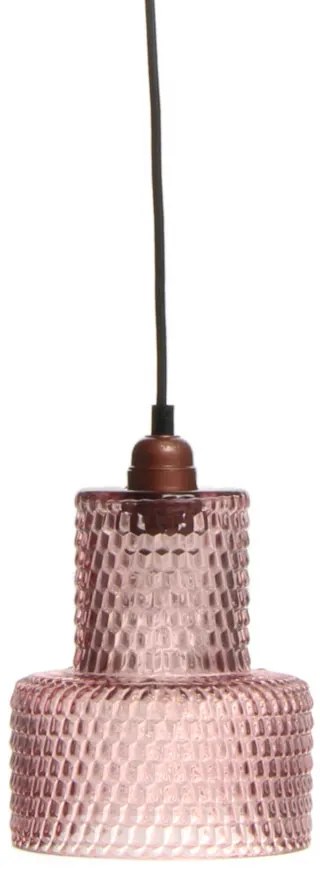 Lustra din sticla Mona roz, un bec