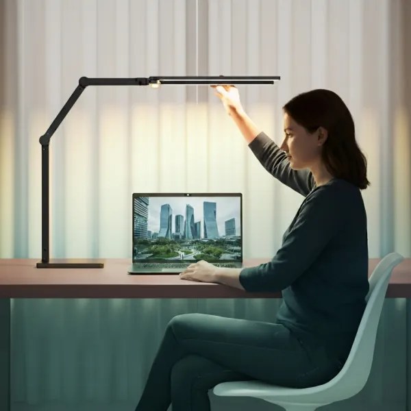 Brilagi-LED Lampă de birou tactilă dimabilă VARIO LED/24W/230V 3000-6500K negru