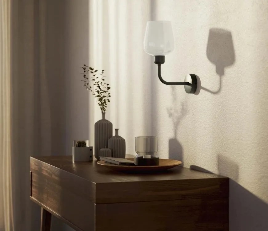 Aplica de perete design italian din alama si sticla Talis